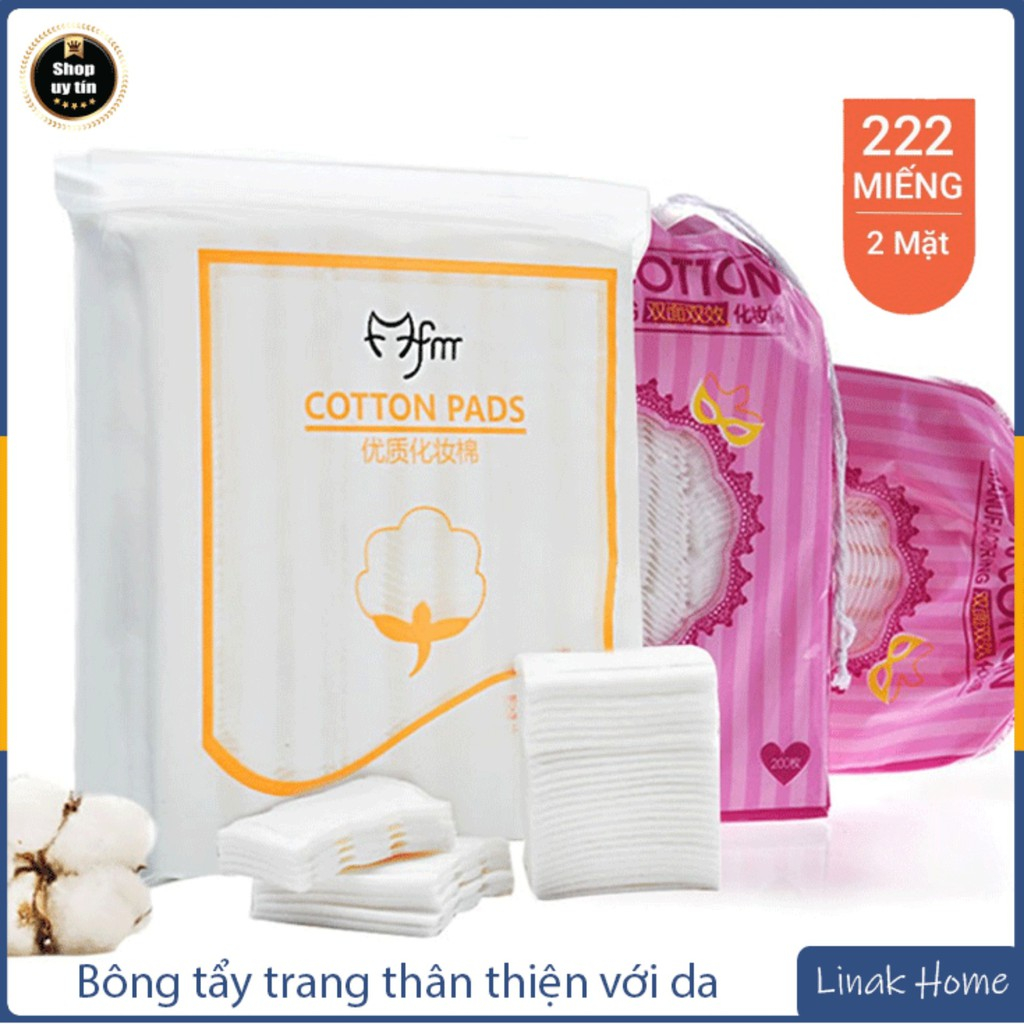 Bông tẩy trang 222 miếng 3 lớp FM Cotton Pads 222 miếng nội địa Trung Hàng Đẹp