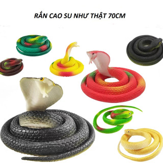    ĐƯỢC CHỌN MẪU   Đồ chơi Troll - Rắn Giả Cao Su cao cấp dài 70cm như thật Rắn Cao Su Xả Stress Chất lượng đảm bảo 