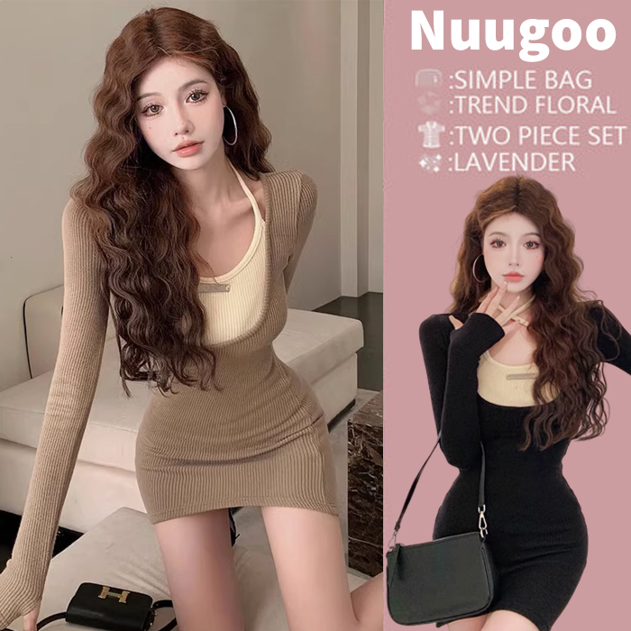váy nữ nhiều màu dáng dáng ôm phong cách hàn quốc NUUGOO11