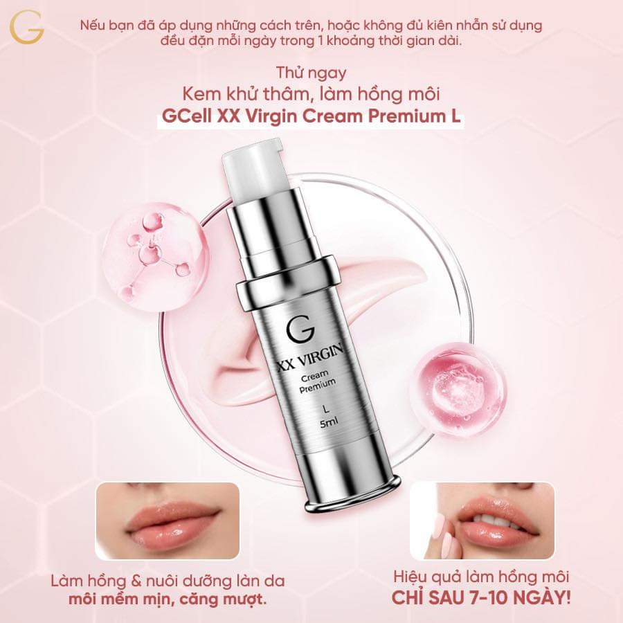 Kem Giảm Thâm Hồng Môi GCell XX VIRGIN Premium Cream L 5ML