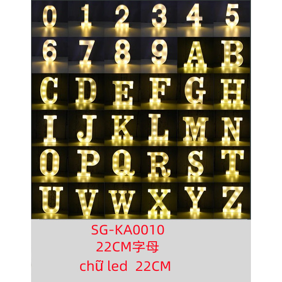 Chữ Cái Chữ Đèn Led Trang Trí A-Z