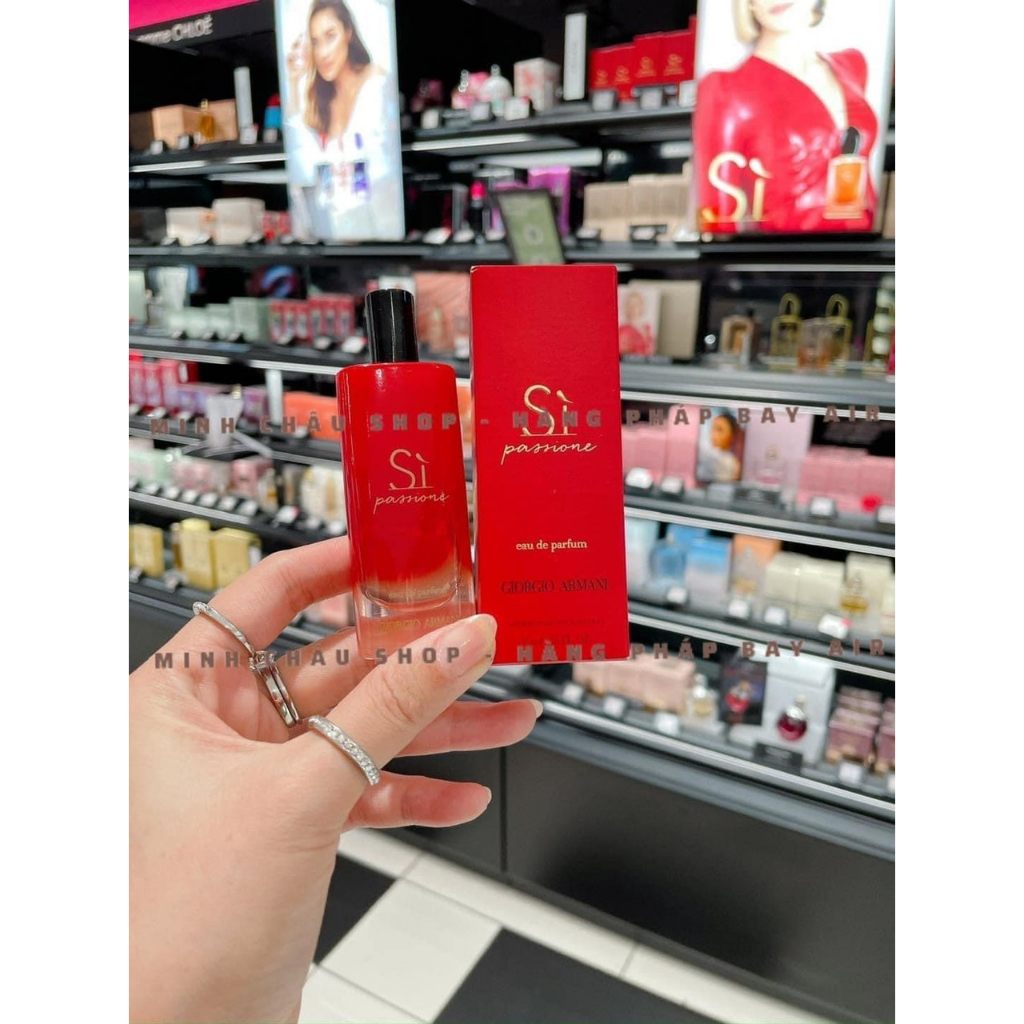 Nước Hoa Nữ Mini ARMANI - Sì Passione EDP 15ml (Đỏ) - Hàng Pháp