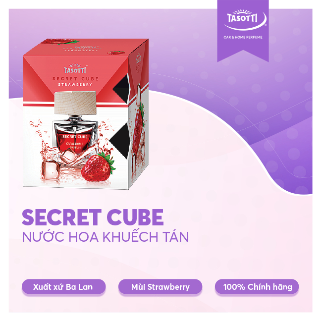 Nước Hoa Xe Ô tô Dạng Chai Xịt TASOTTI SECRET CUBE Khử Mùi Xe Ô tô Hiệu Quả