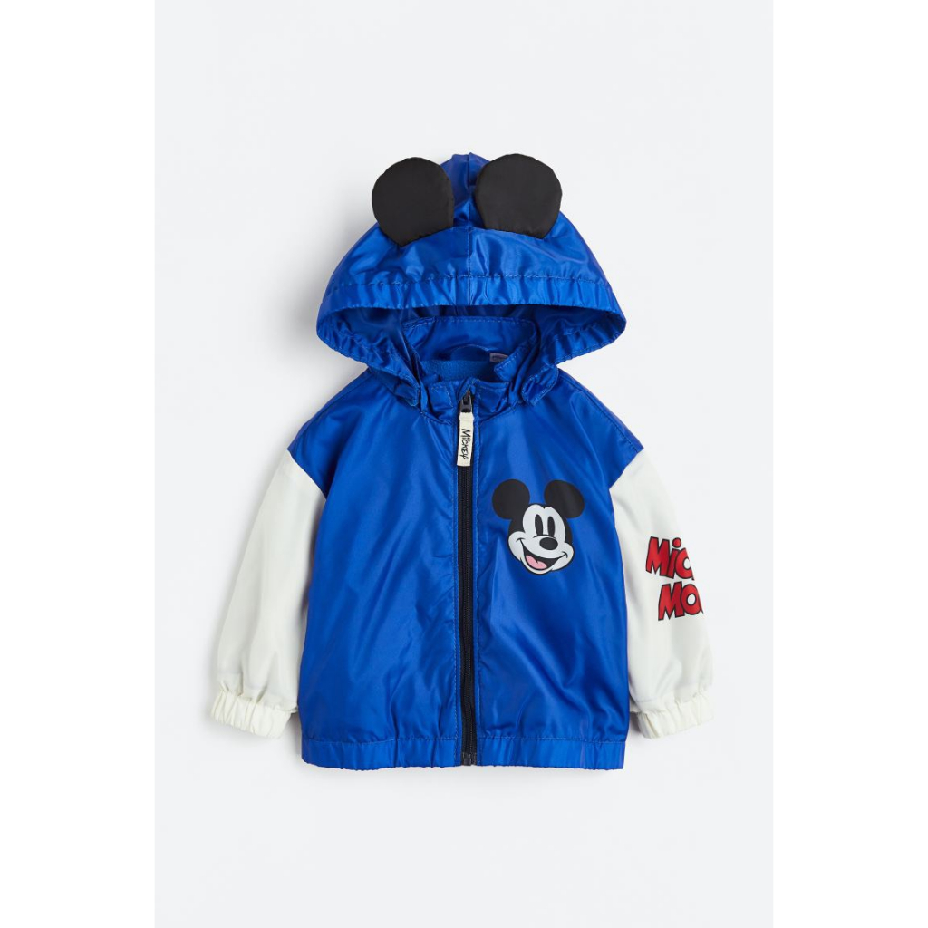 Áo khoác mickey xanh bé trai H&M