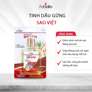 Dầu Gừng Sao Việt Giúp Giảm Đau Đầu, Sổ Mũi, Nghẹt Mũi, Đau Vai Gáy - Chai 25ml