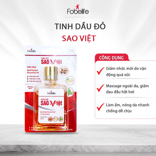 Dầu Đỏ Sao Việt Fobe Giúp Giảm Nhức Mỏi, Đau Cơ, Sưng Tấy - Chai 25ml