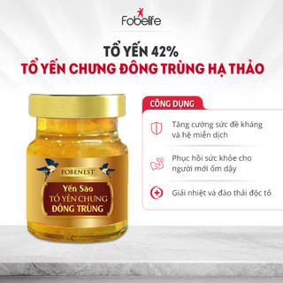 (VÀNG) Yến Sào Fobenest Đông Trùng Hạ Thảo 42% Yến - Lọ 70ml