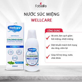 Nước Súc Miệng WELLCARE QUABLUE Cho Hơi Thở Thơm Mát - Chai 250ml