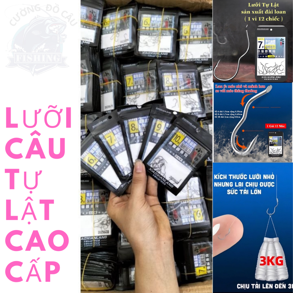 , Lưỡi Câu  Tự Lật, Lưỡi Câu  Tự Đóng, Lưỡi Câu Đánh Chép Diếc - LCTL