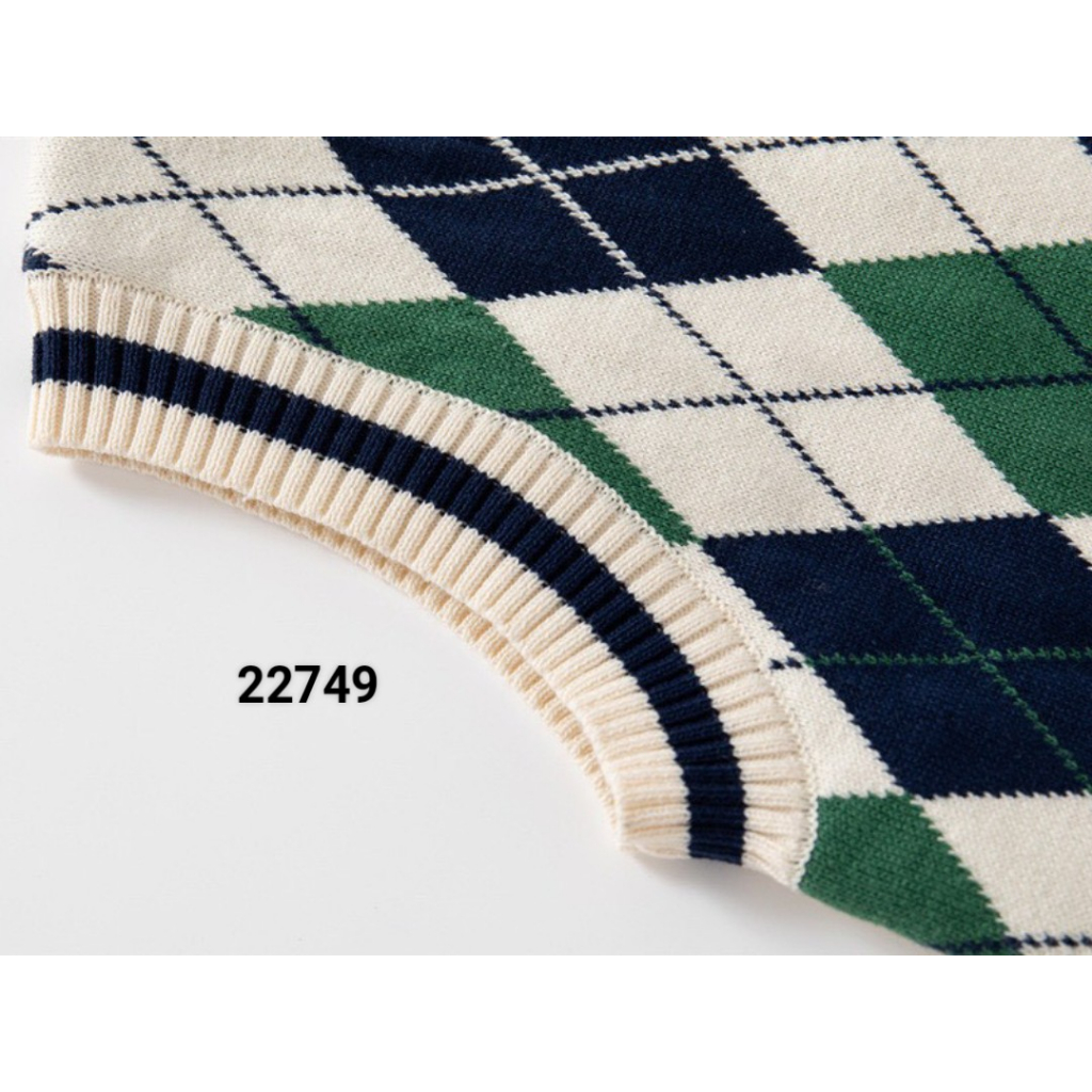 Áo gile len trám bé trai 90-130