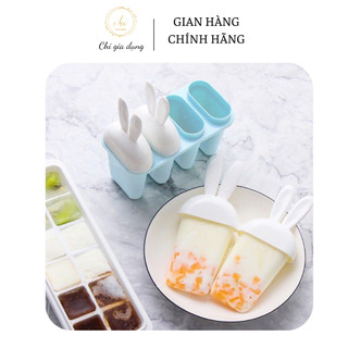 Khuôn Làm Kem Que Bằng nhựa Tiện Dụng tai thỏ Việt Nhật