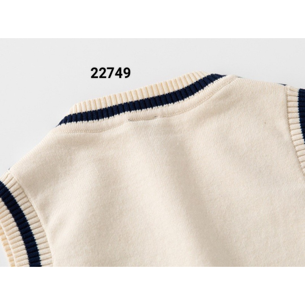 Áo gile len trám bé trai 90-130