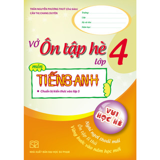 Sách - vở ôn tập hè lớp 4 môn tiếng anh