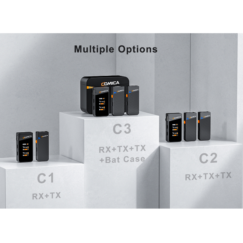 COMICA VIMO C1 / VIMO C2 / VIMO C3 - Mic Thu Âm Không Dây 2.4GHz Dành Cho Máy Ảnh Và Điện Thoại