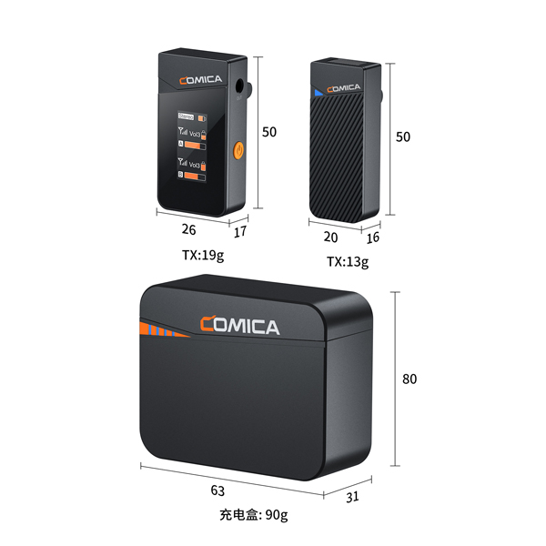 COMICA VIMO C1 / VIMO C2 / VIMO C3 - Mic Thu Âm Không Dây 2.4GHz Dành Cho Máy Ảnh Và Điện Thoại