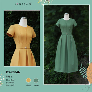 Váy xòe LYN TRAN DX-3104N may gân nổi Chất Biên Mềm Mịn Trơn Sóng