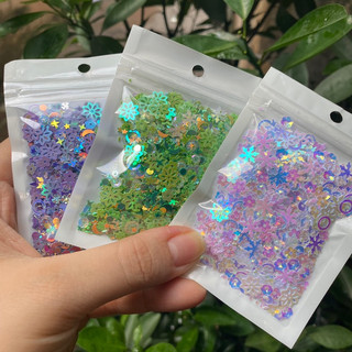 Kim tuyến sequin Hoa Tuyết mix hỗn hợp siêu đẹp, siêu bắt sáng KT 9195