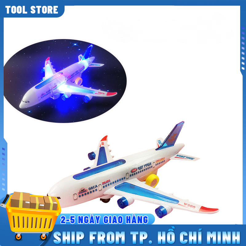 Máy bay đồ chơi mô hình , mô hình máy bay A380, có đèn led, âm thanh mô phỏng thực tế