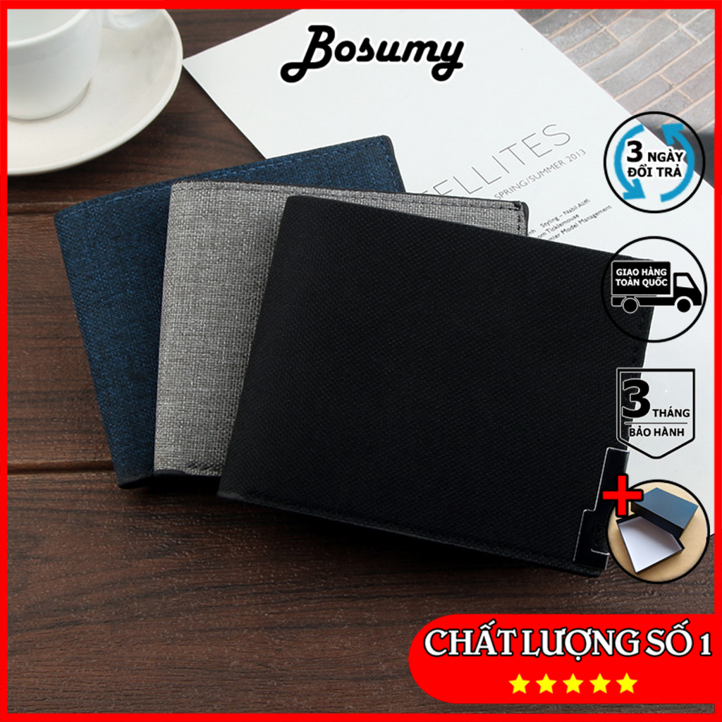 Ví nam dáng ngang bóp nam vải canvas nhỏ gọn giá rẻ N028