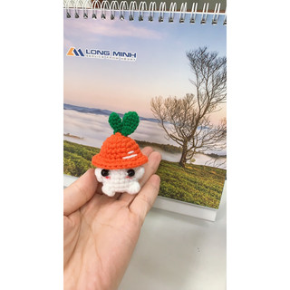móc khoá bé nấm,len handmade