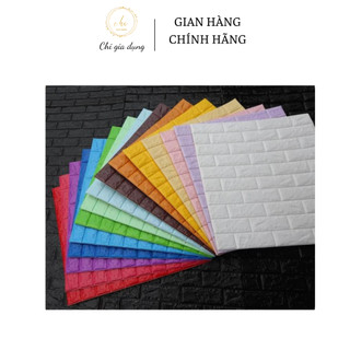 Xốp Dán Tường 3D Khổ 70x77CM Tấm giấy chống ẩm Giá Rẻ bền đẹp 2021