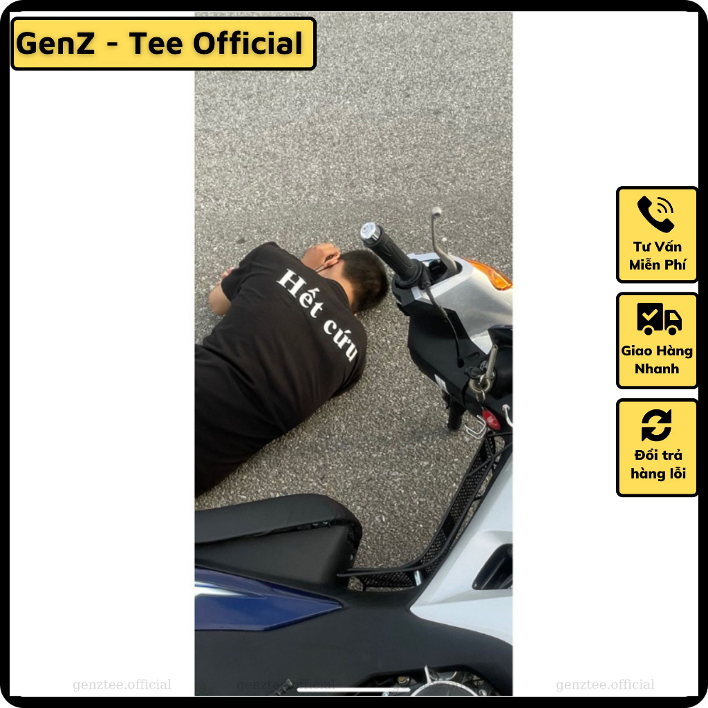 Áo thun Hết Cứu, phong cách trẻ trung năng động form rộng nam nữ đủ size