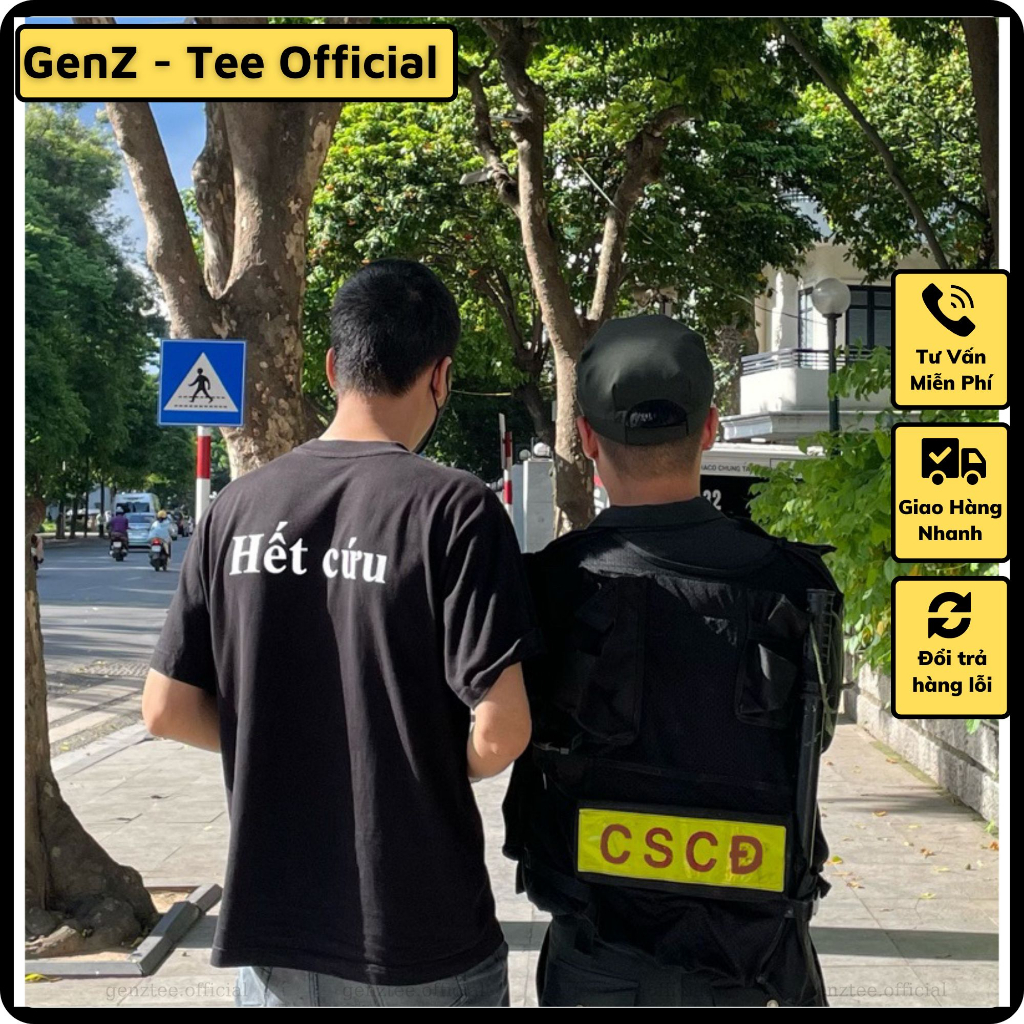 Áo thun Hết Cứu, phong cách trẻ trung năng động form rộng nam nữ đủ size