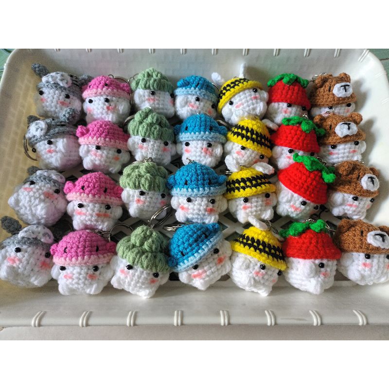 Móc khóa len bé Nấm kute