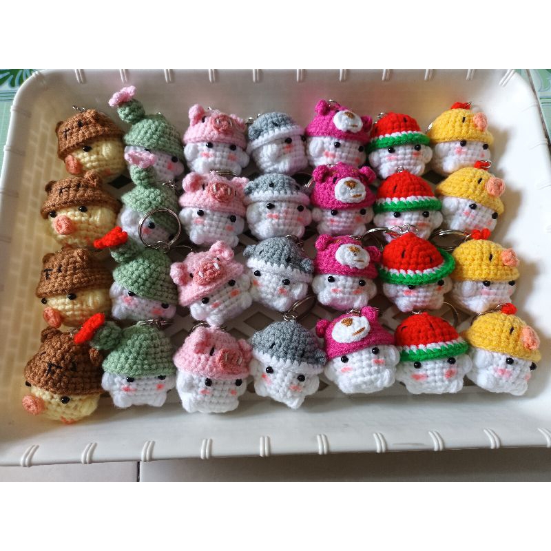 Móc khóa len bé Nấm kute