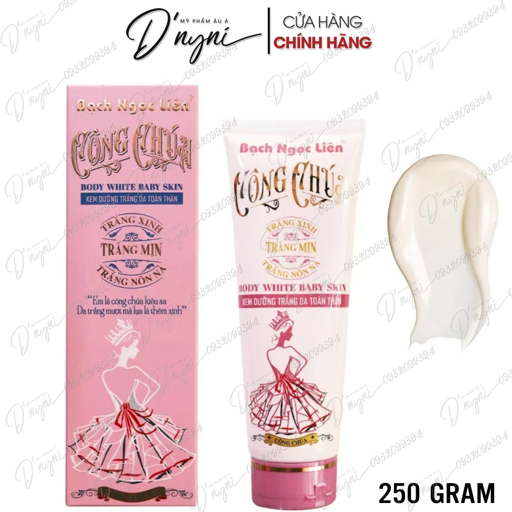 Kem Dưỡng Trắng Da Toàn Thân Bạch Ngọc Liên Công Chúa Body White Baby Skin 250g