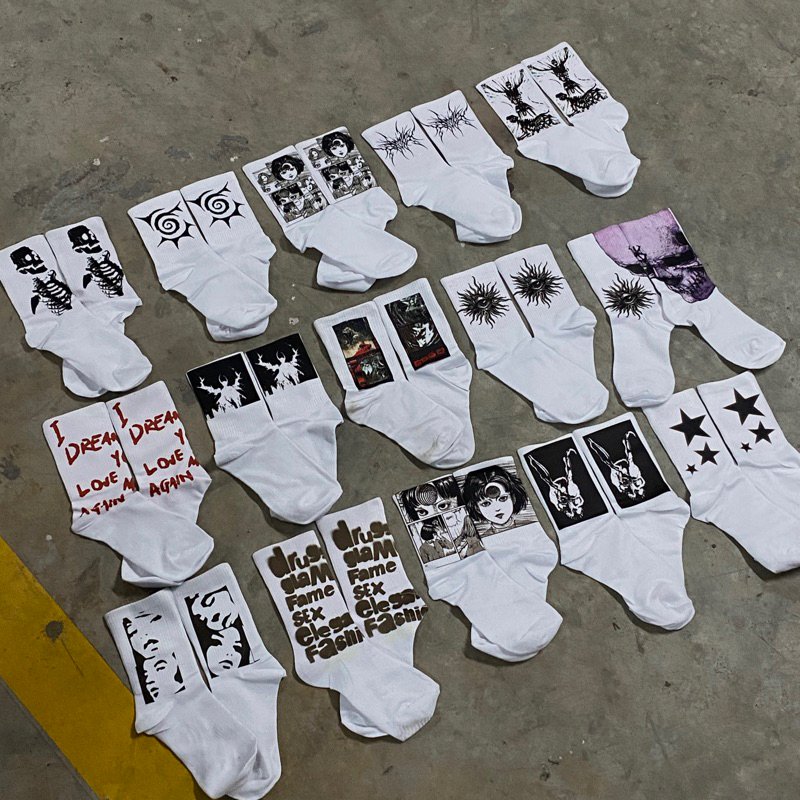 Vớ tất in Artwork co dãn thoải mái Tiệm Tuyên