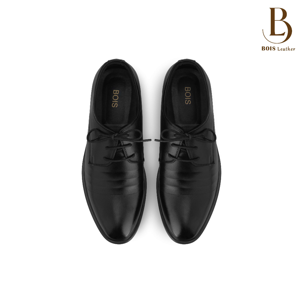 Giày da nam Bois Leather DA THẬT cao cấp buộc dây