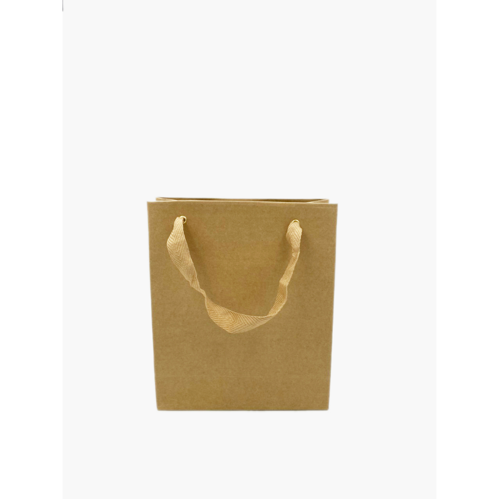 Túi giấy kraft nâu có quai, giấy dày, cứng cáp, sang trọng siêu rẻ siêu bền KT 19x8x23cm