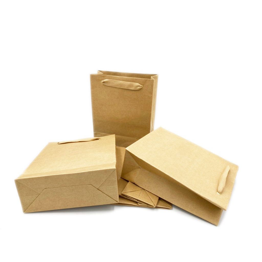 Túi giấy kraft nâu có quai, giấy dày, cứng cáp, sang trọng siêu rẻ siêu bền KT 19x8x23cm