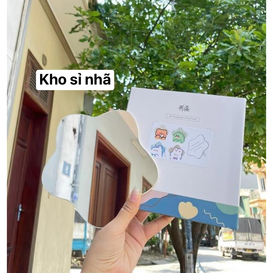 Gương Hình Ngôi Sao 3D Tràn Viền Để Bàn, Gấp Gọn Tiện Dụng