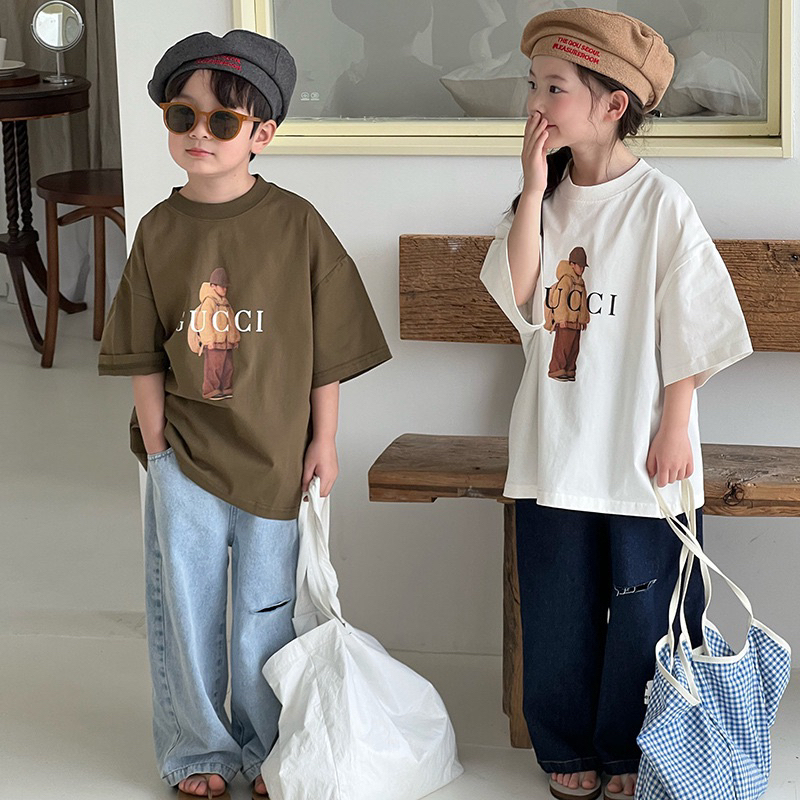 Quần Xuông xẻ Gối Dáng Rộng Dành Cho Bé Trai và  Bé Gái phong Cách Hàn Quốc 024