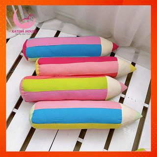 Gối ôm bút chì cho bé 70cm, vải cara mềm mát, nhiều màu sắc thu hút