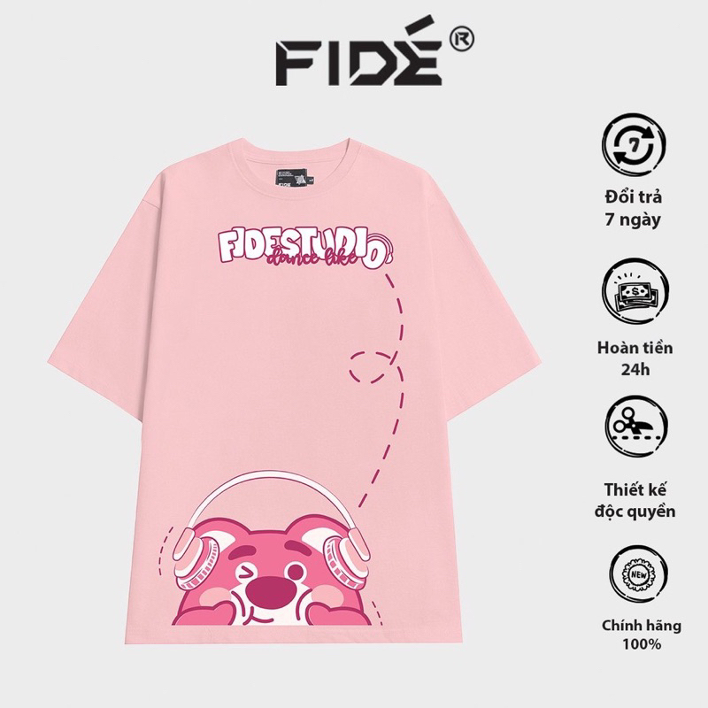 Áo thun FIDE phông trơn nam nữ cổ tròn FIDE  436 GIAM  GẤU LOTSO 06