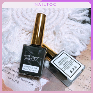  Cồn loang nail màu đen trắng trong tạo vân đá - Cồn loang b281 chính hãng 