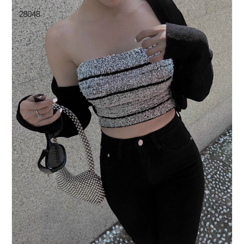 A28048-A quây len kẻ nhiễu