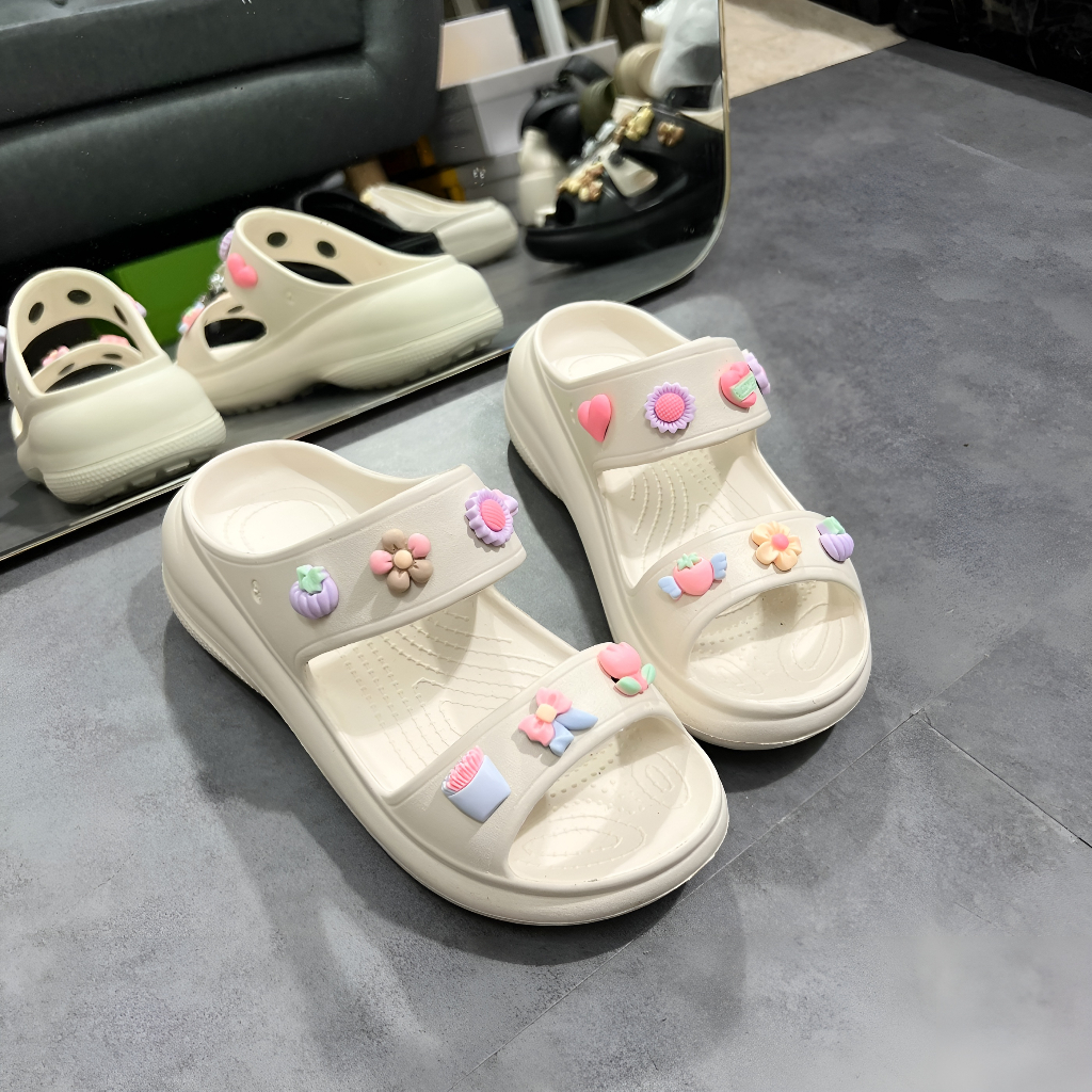 Dép Sandal Nữ siêu êm, dép 2 quai đế cao nữ mới nhất 2023