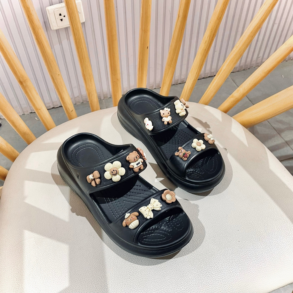 Dép Sandal Nữ siêu êm, dép 2 quai đế cao nữ mới nhất 2023