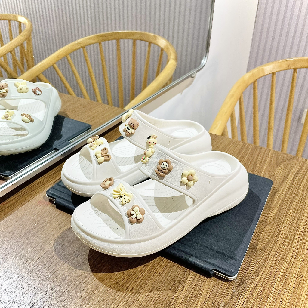 Dép Sandal Nữ siêu êm, dép 2 quai đế cao nữ mới nhất 2023