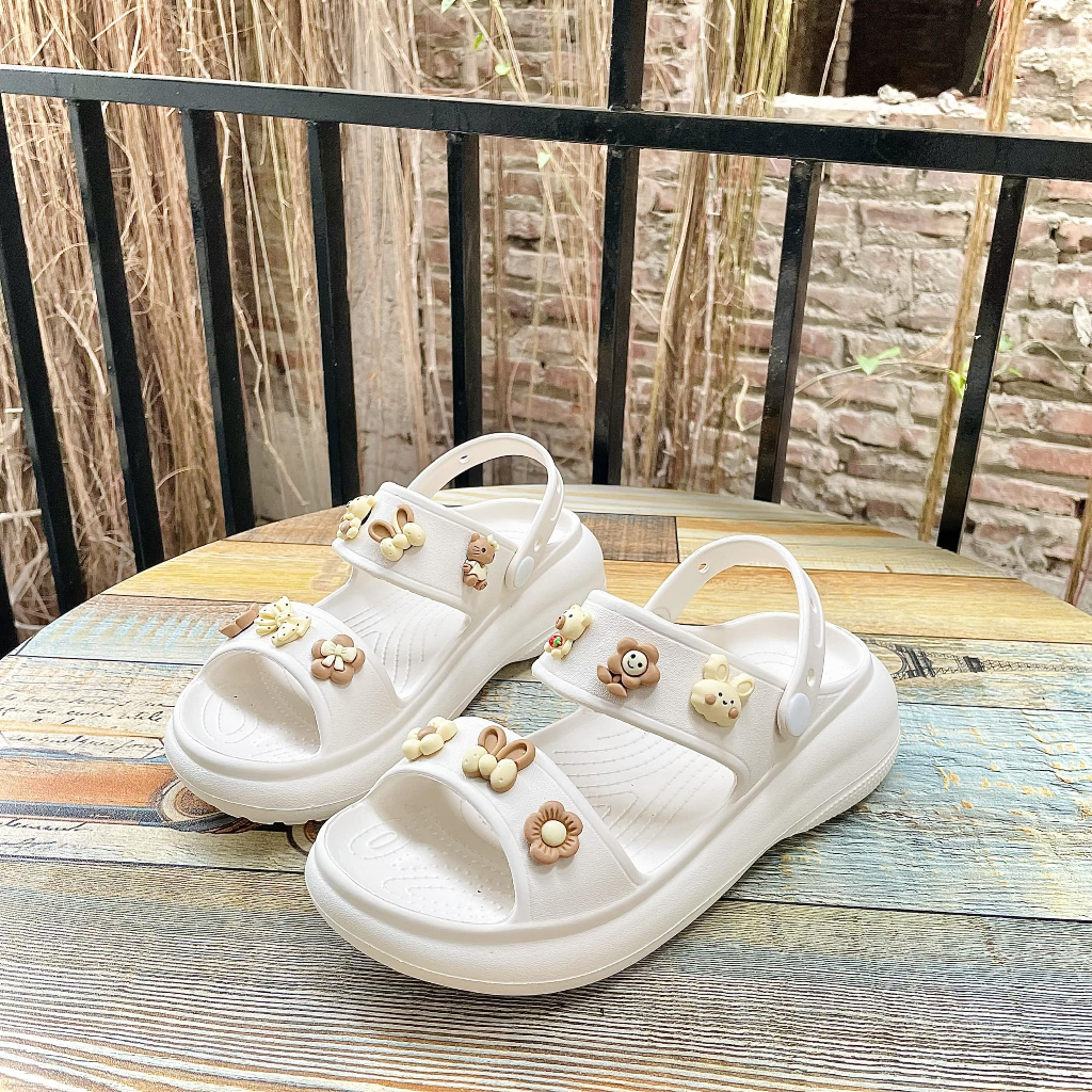 Dép Sandal Nữ siêu êm, dép 2 quai đế cao nữ mới nhất 2023