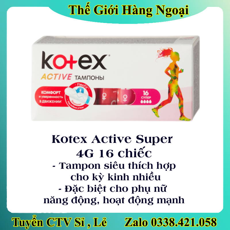 Băng Vệ Sinh TAMPON Kotex các size - Hàng Châu Âu