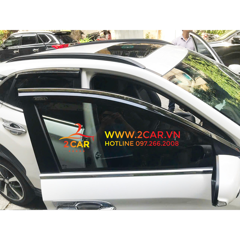 Vè Che Mưa CHỈ INOX Xe Huyndai Kona 2018 2019 2020 2021 2022 2023 2024  Hàng cao Cấp
