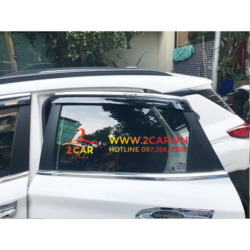 Vè Che Mưa CHỈ INOX Xe Huyndai Kona 2018 2019 2020 2021 2022 2023 2024  Hàng cao Cấp