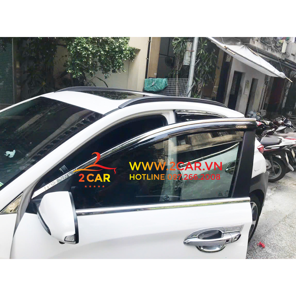 Vè Che Mưa CHỈ INOX Xe Huyndai Kona 2018 2019 2020 2021 2022 2023 2024  Hàng cao Cấp