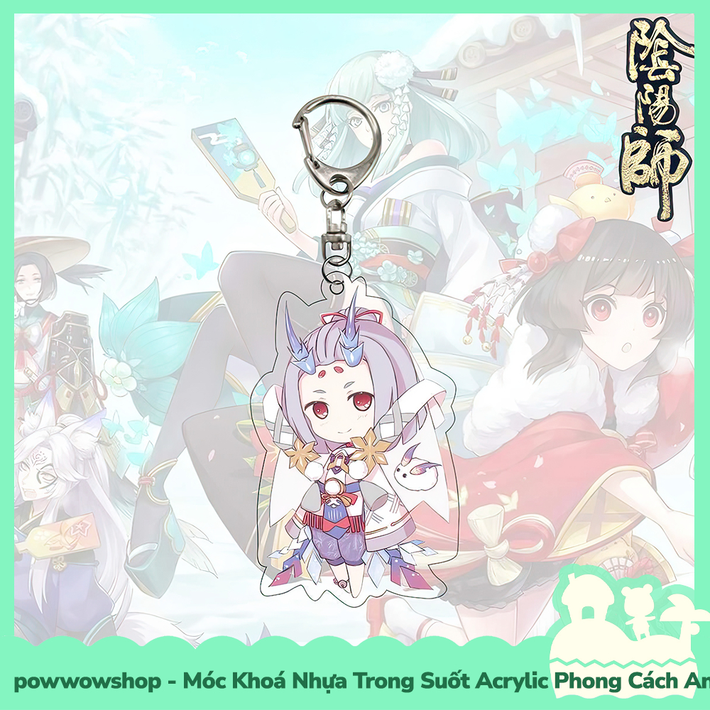Móc Khoá Nhựa Trong Suốt Acrylic Phong Cách Nhân Vật Game Onmyoji Âm Dương Sư Chibi Style