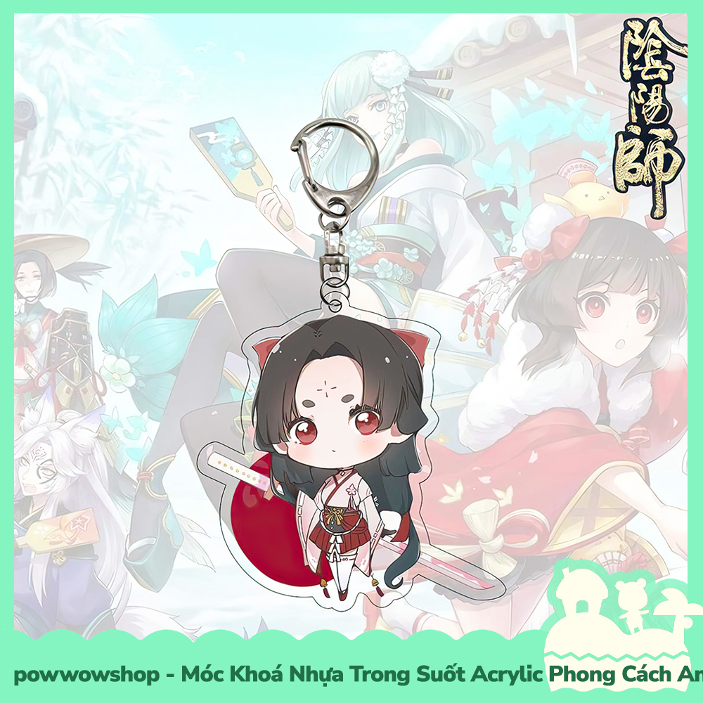 Móc Khoá Nhựa Trong Suốt Acrylic Phong Cách Nhân Vật Game Onmyoji Âm Dương Sư Chibi Style